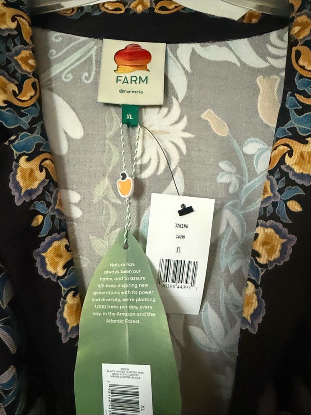 FARM Rio Black Winter Garden Mini Dress - Picture 3 of 9